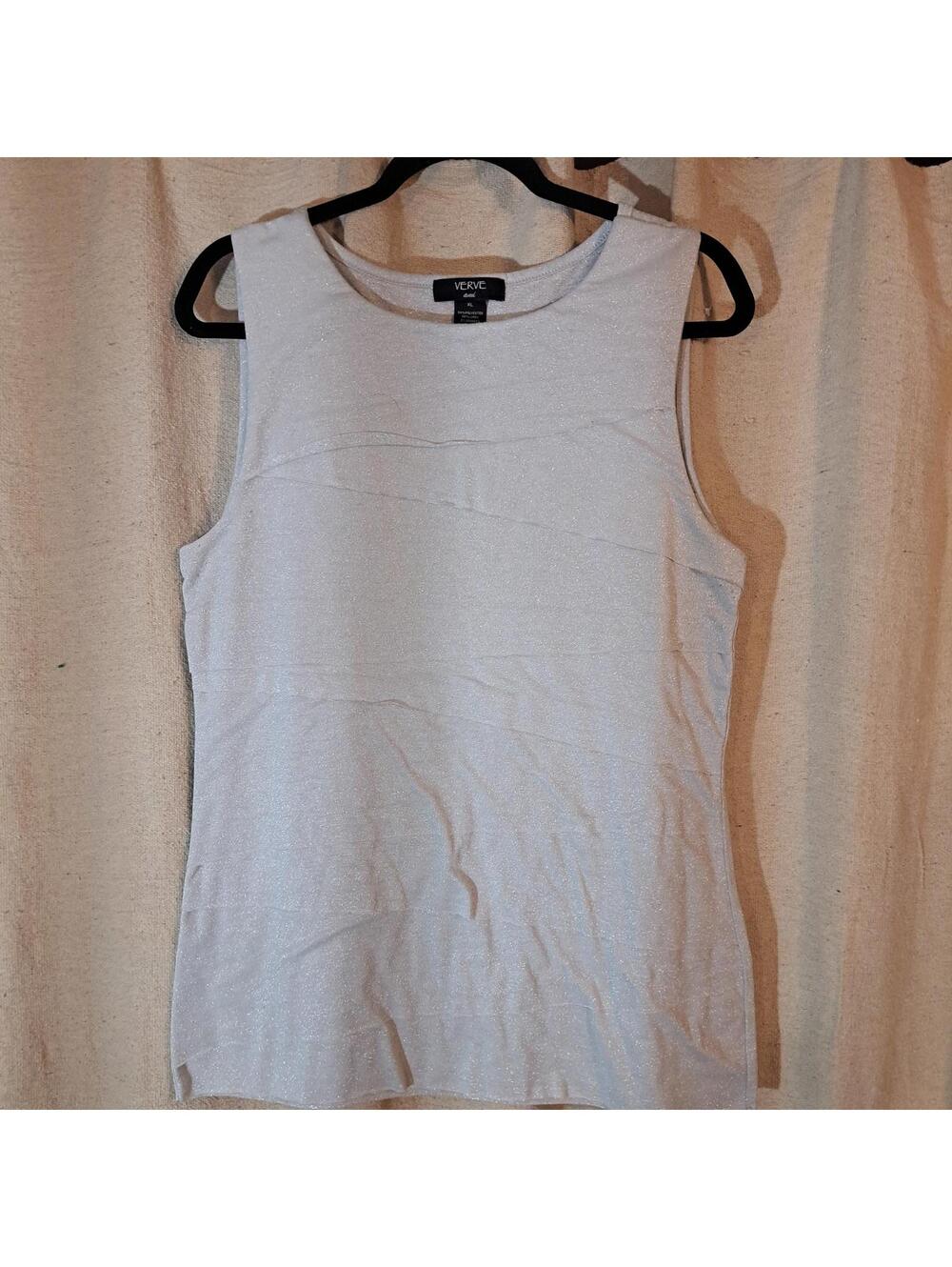 Verve Ami Sleeveless Shimmery Top XL